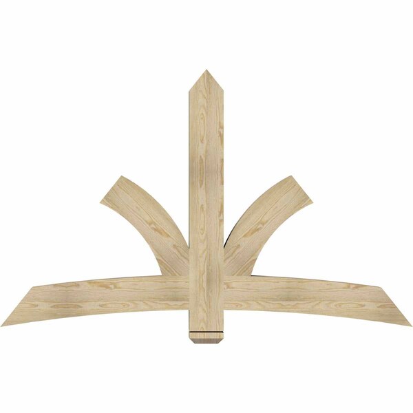Ekena Millwork Davenport Rough Sawn Timber Gable Bracket, Douglas Fir, 72"W x 45"H x 4"D x 6"F, 15/12 Pitch GBW072X45X0406DAV00RDF - main
